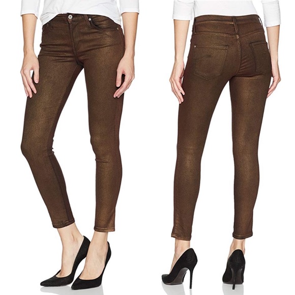 James Jeans Womens Twiggy Skinny Ankle Jean in Bronze